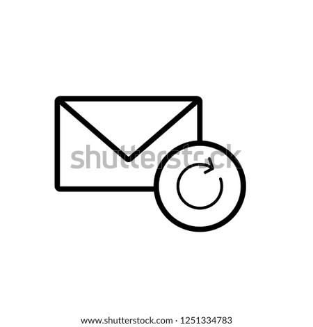 Message Icon Vector Template. Envelope Sign and Symbol Illustration. UI on Line Art Style. EPS 10.