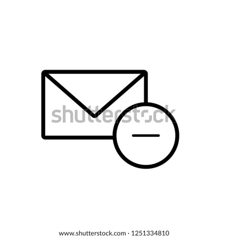 Message Icon Vector Template. Envelope Sign and Symbol Illustration. UI on Line Art Style. EPS 10.