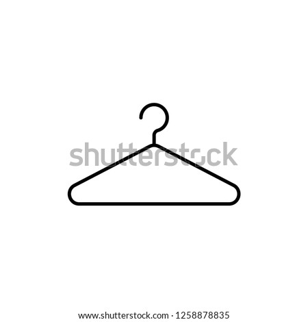 Clothes Hanger Icon Vector Illustration Logo Template Isolated on White Background.