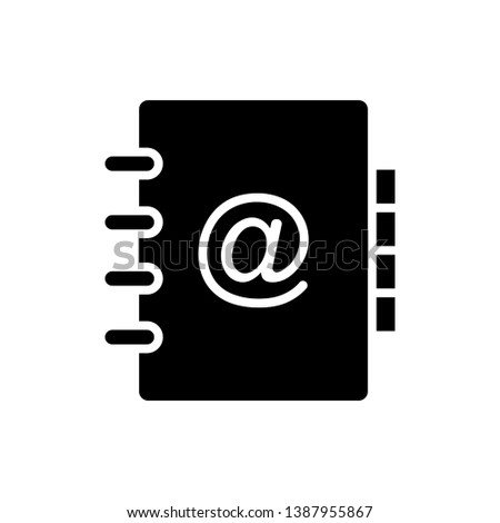 
Address Book Icon. Note or Contact Person Illustration As A Simple Vector Sign and Trendy Symbol for Design and Websites, Presentation or Mobile Application. 