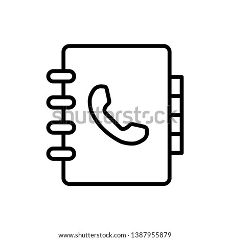 
Address Book Icon. Note or Contact Person Illustration As A Simple Vector Sign and Trendy Symbol for Design and Websites, Presentation or Mobile Application. 