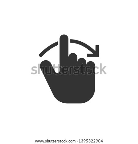 Touch Screen Icon - Swipe Gesture  Illustration As A Simple Vector Sign & Trendy Symbol for Design and Websites, Presentation or Mobile Application.