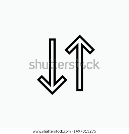 Up Down Arrow Icon. Two Way Traffics Illustration. Applied as Trendy Symbol for Design Elements, Websites, Presentation and Application -  Vector.
