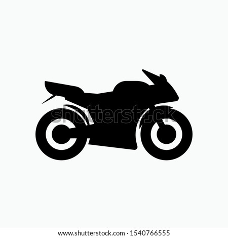 Motorbike Icon. Motorcycle Illustration As A Simple Vector Sign & Trendy Symbol for Design, Websites, Presentation or Application.