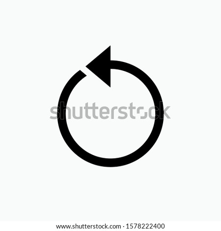 Go Back Arrow. Counterclockwise Symbol for Design Elements, Websites, Presentation and Application - Vector.