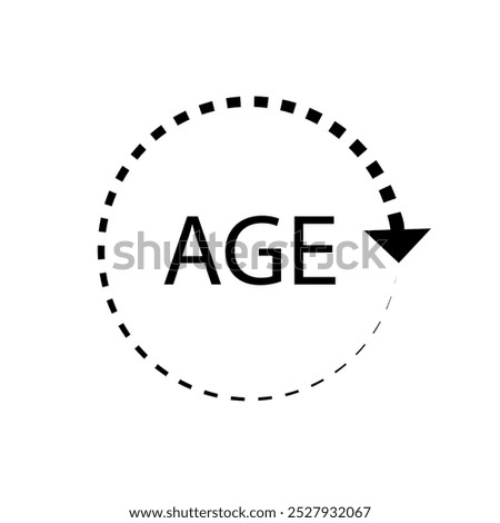 Circle Age. Evolution, Change Symbol. 