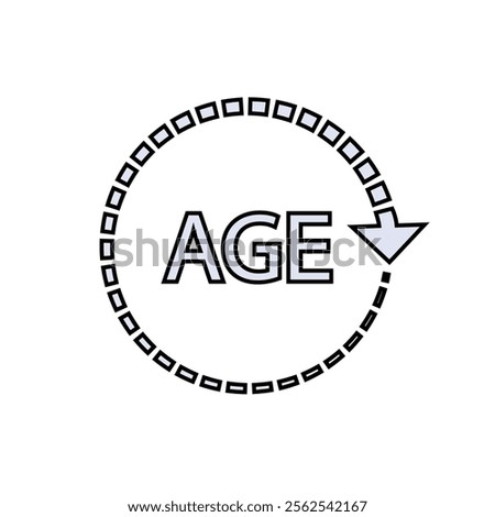 Circle Age. Evolution, Change Symbol. 