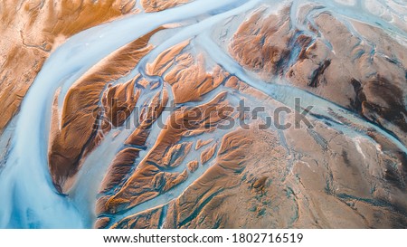 Similar – Image, Stock Photo Iceland from above drone image