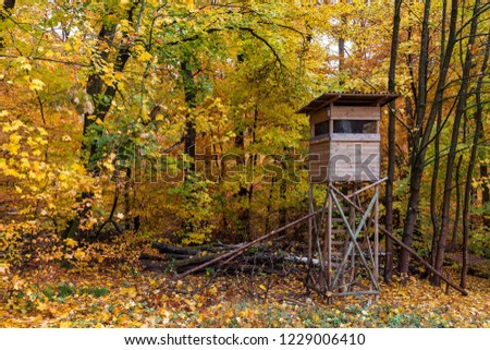 Image, Stock Photo raised hide Hunting Blind