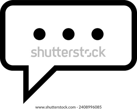 minimalist chatbox icon in transparent background