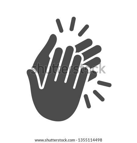 Hands clapping icon. Vector illustration