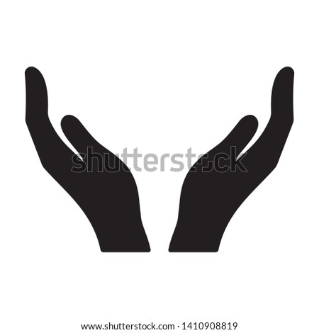 Hands icon. Cupped hands vector