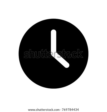 Watch later icon. Clock. Vector. Black.