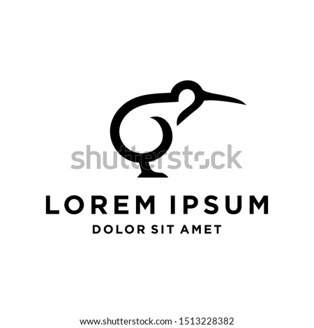 kiwi bird logo vector icon design illustration