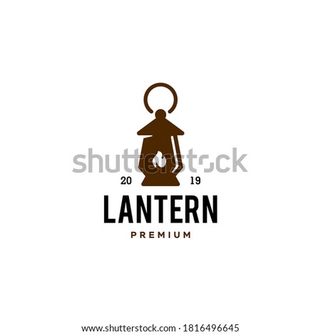 classic Lantern gas fire, street lamp, lantern post, Classic lamp logo icon design , Restaurant Vintage Logo design vector