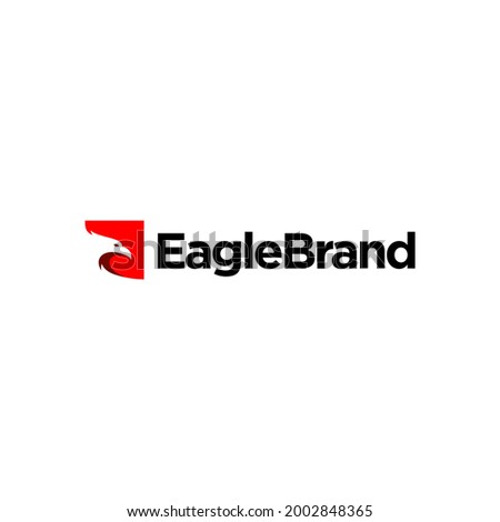 eagle icon logo illustration Design in trendy modern negative space 