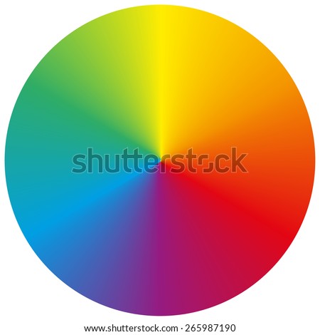 Isolated classic circular rainbow gradient background for your design