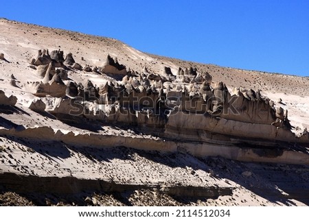 Mountain plateau in the Andes in Peru! Salinas and Aguada Blanca National Reservation Foto stock © 