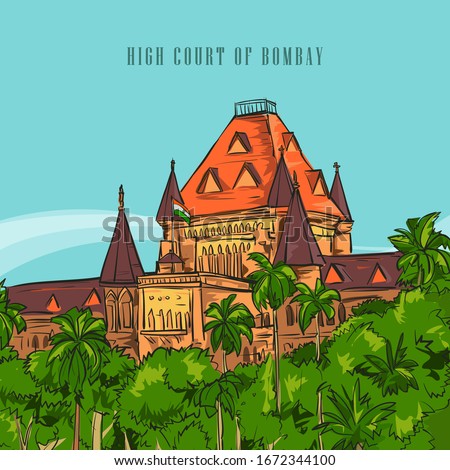High court of Bombay vector illustration 