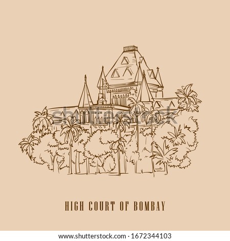 High court of Bombay vector illustration 