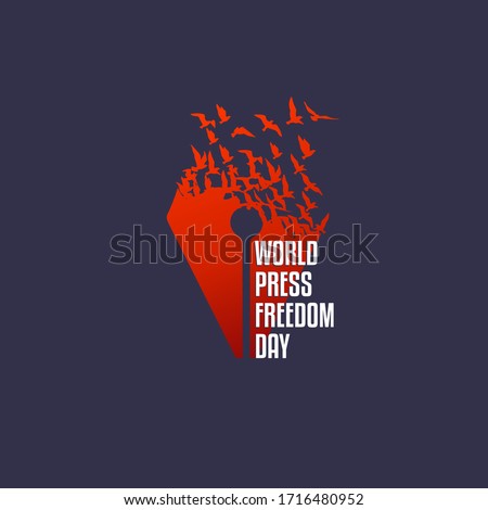 world press freedom day logo unit vector design