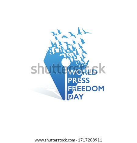 world press freedom day logo design vector