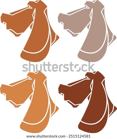 BASSET HOUND LOGO, BRAND OR ICON ON ISOLATED WHITE BACKGROUND - VECTOR