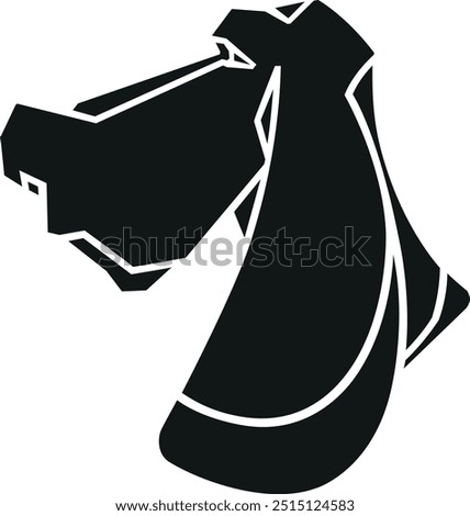 BASSET HOUND LOGO, BRAND OR ICON ON ISOLATED WHITE BACKGROUND - VECTOR