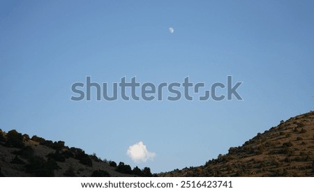 Similar – Foto Bild Felsen mit steilen Hängen in gebirgigem Terrain