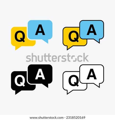 FAQ, questions and answers icon.