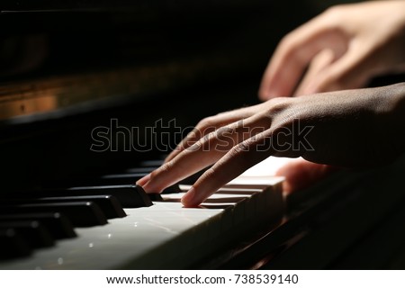 Similar – Image, Stock Photo Close up piano keys Piano