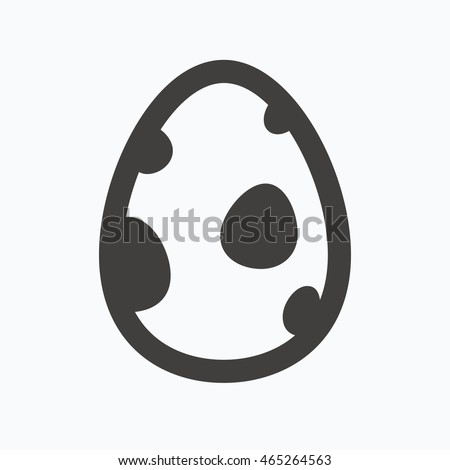 Dinosaur egg icon. Birth symbol. egg concept. Gray flat web icon on white background. Vector