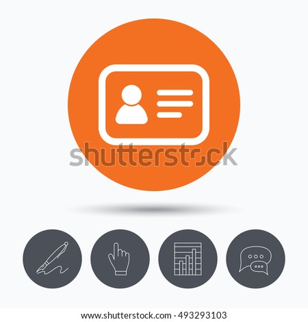 ID card icon. Personal identification document.