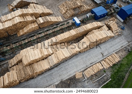 Similar – Image, Stock Photo Wood pile with sawed tree trunks after forestry work in Oerlinghausen near Bielefeld in the Teutoburg Forest in East Westphalia-Lippe