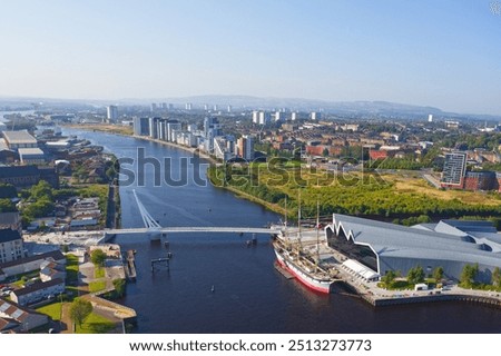 Similar – Image, Stock Photo Bridge + visitors at the castle in the pond