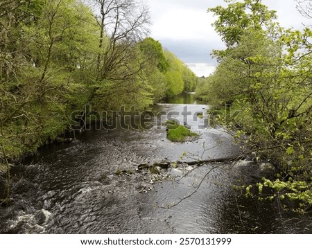 Similar – Image, Stock Photo Fast river in village on Faroe Islands