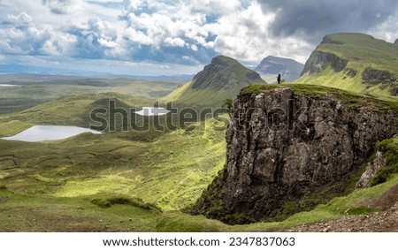 Similar – Image, Stock Photo View at Quiraing on Isle of Skye II