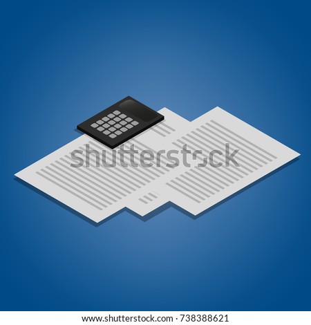 Isometric vector calulator and paper sheets
