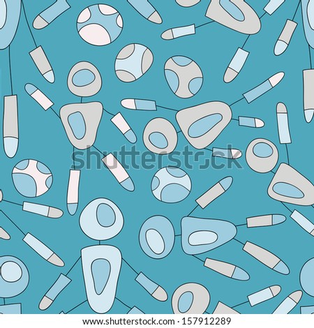 Sport and recreation. Vector background with athletes. Seamless pattern can be used for wallpapers, web page background,surface textures.