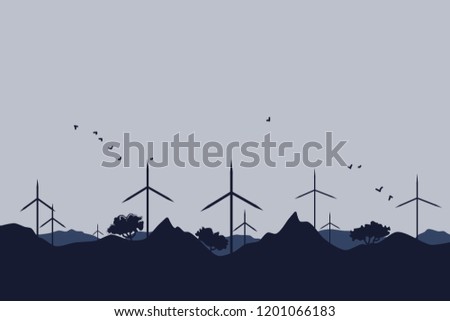 Netherlands landscape, modern windmill, energy generation, ecological energy, wind energy