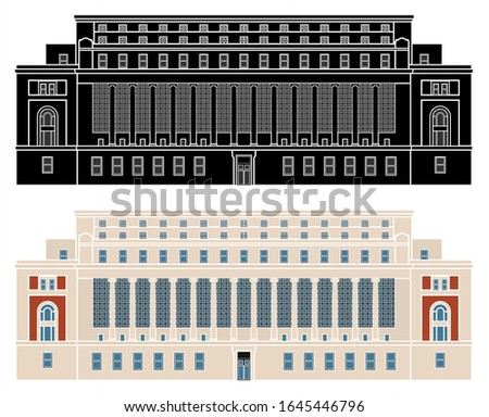 Columbia University library without outline