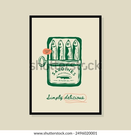 La Dolce Vita hand drawn vector illustration in a poster frame. Art for poster design, postcards, branding, logo design, background.