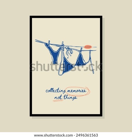 La Dolce Vita hand drawn vector illustration in a poster frame. Art for poster design, postcards, branding, logo design, background.