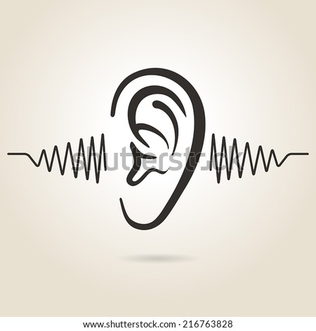 ear icon on light background