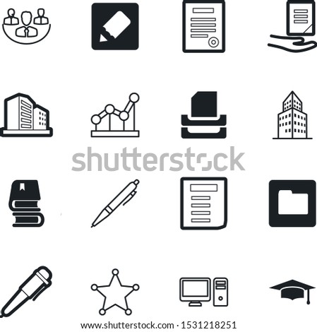 office vector icon set such as: drawing, social, group, graduation, menu, chart, personal, crowd, diagram, crime, police, green, empty, achievement, pc, bank, book, student, diploma, notepad, inbox