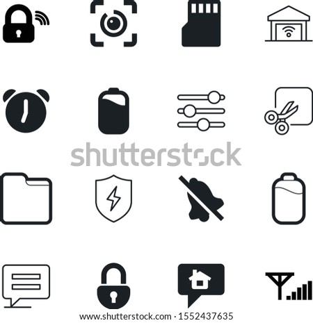 mobile vector icon set such as: record, job, gate, equalize, ban, antenna, retina, ring, tool, coupon, car, garage, forum, set, organize, portfolio, jingle, anti, mail, old, folder, binder, microchip