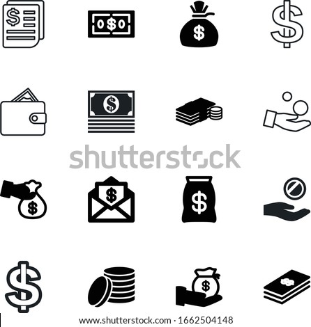 cash vector icon set such as: treasure, pictogram, saving, earnings, purse, letter, rich, email, sell, account, file, card, total, receipt, envelope, gift, billing, message, internet, icons, arm