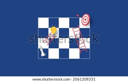 Snakes and ladders board game, Challenges in business, Success business, Concept inspiration business