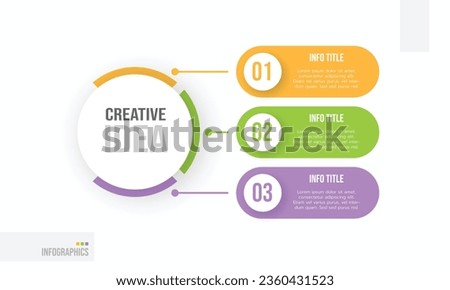 Vector Infographic label design template with number icons and 3 options or steps