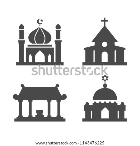 Religion of worship place vector icon